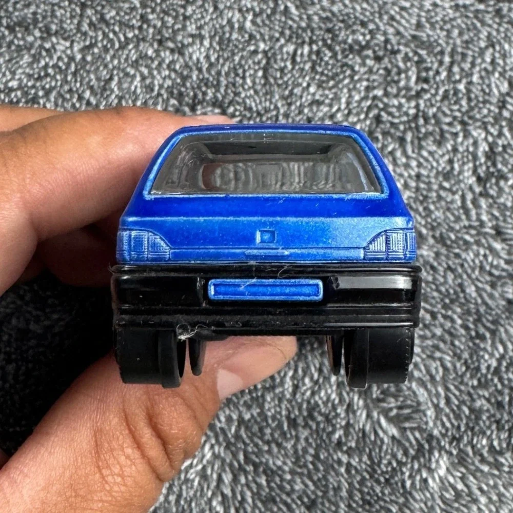 Vintage Burago Renault Clio 1/43 Blue Whirlpool Racing Diecast Car Made in Italy